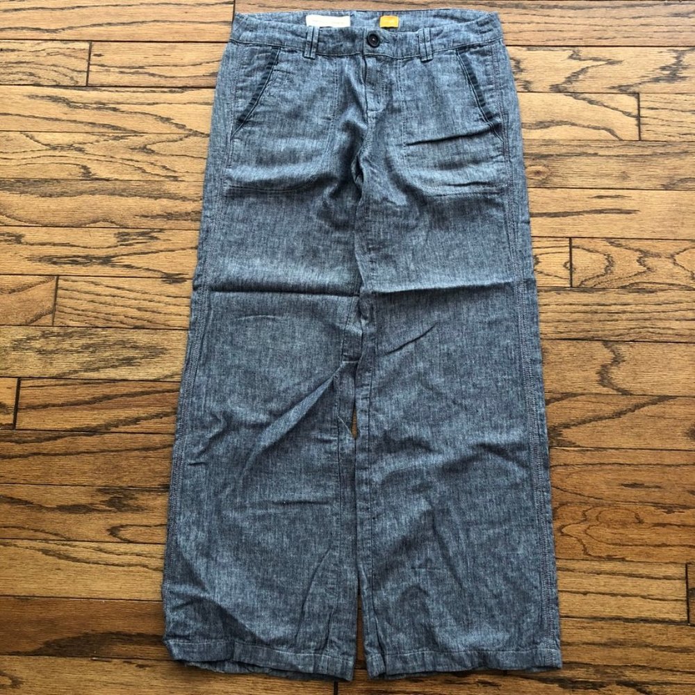 Pilcro Linen Pant Blue Size 8